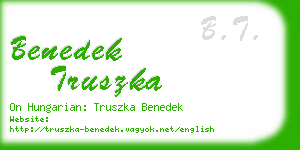 benedek truszka business card